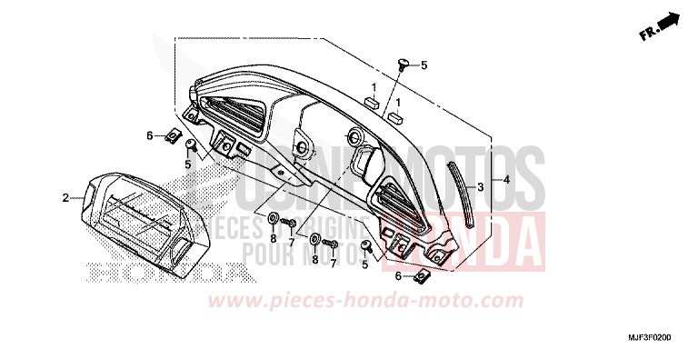 MESSGERAET von CTX700 ABS DARKNESS BLACK METALLIC (NH463) von 2014